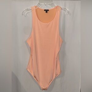 Express Peach Scoop Neck Bodysuit